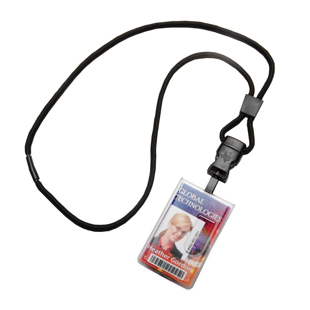 Image of Dual Card ID Holder, Vertical/Horizontal, Side Load, Clear