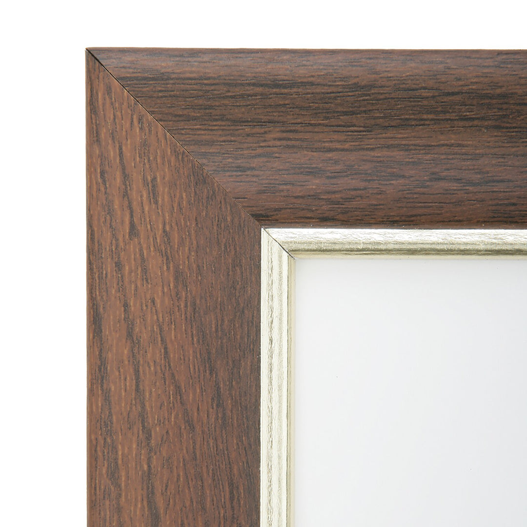 Image of Style B, Walnut Vinyl Picture Frame, 9" x 12"